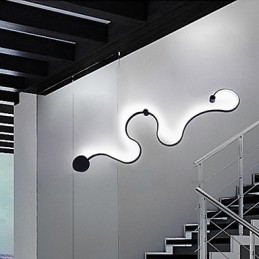 Apliques de pared modernos y contemporáneos de aluminio para dormitorio, escalera, sala de estar.