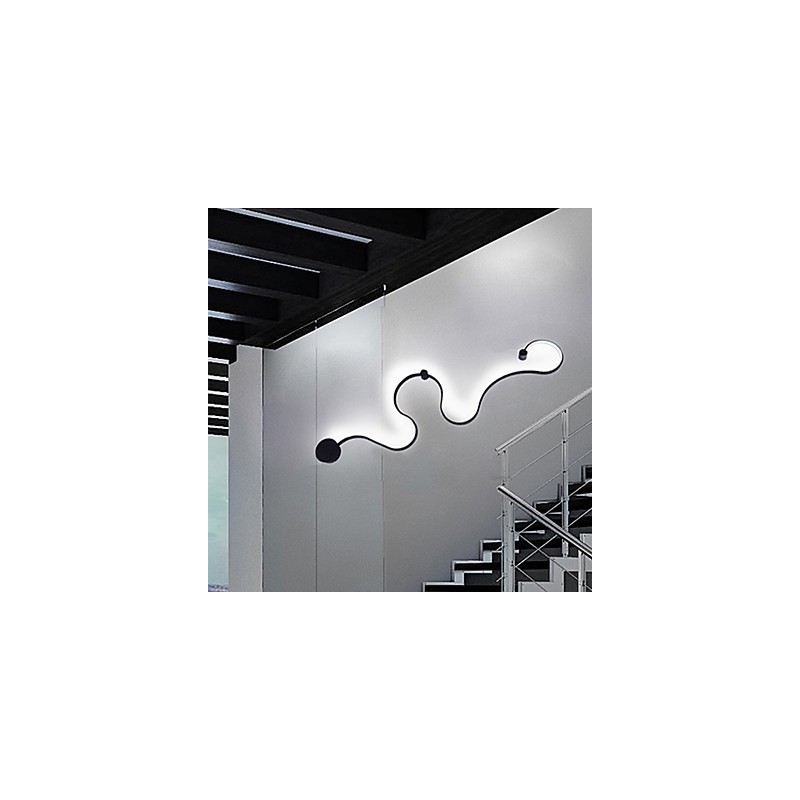 Apliques de pared modernos y contemporáneos de aluminio para dormitorio, escalera, sala de estar.