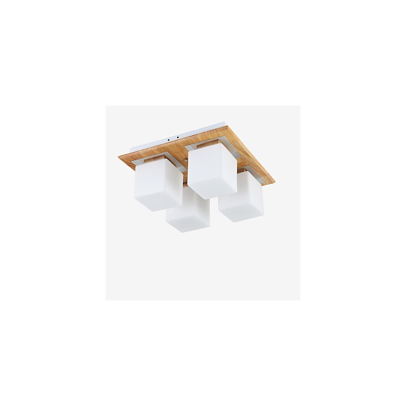 Lámpara empotrada estilo mini moderna contemporánea de madera y bambú