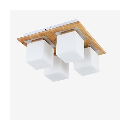 Lámpara empotrada estilo mini moderna contemporánea de madera y bambú Lámpara empotrada estilo mini moderna contemporánea de madera y bambú