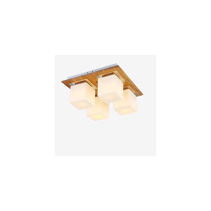 Lámpara empotrada estilo mini moderna contemporánea de madera y bambú