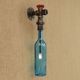 Lámpara de bronce antiguo estilo retro campestre para protección ocular de estilo mini, luz ambiental
