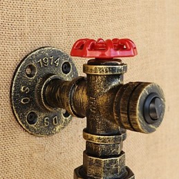 Lámpara de bronce antiguo estilo retro campestre para protección ocular de estilo mini, luz ambiental