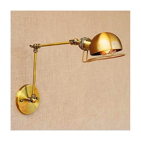 Lámpara de pared con luz ambiental y protección ocular con brazo oscilante estilo mini con pintura rústica vintage Lámpara de pared con luz ambiental y protección ocular con brazo oscilante estilo mini con pintura rústica vintage