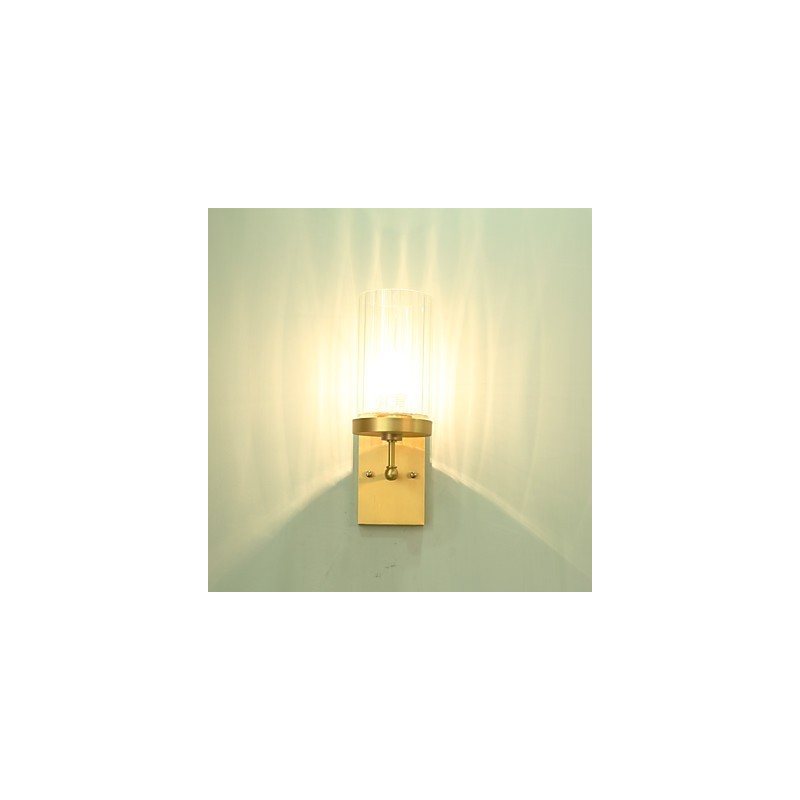 Aplique de pared de latón clásico tradicional de estilo campestre para iluminación ascendente de estilo mini.