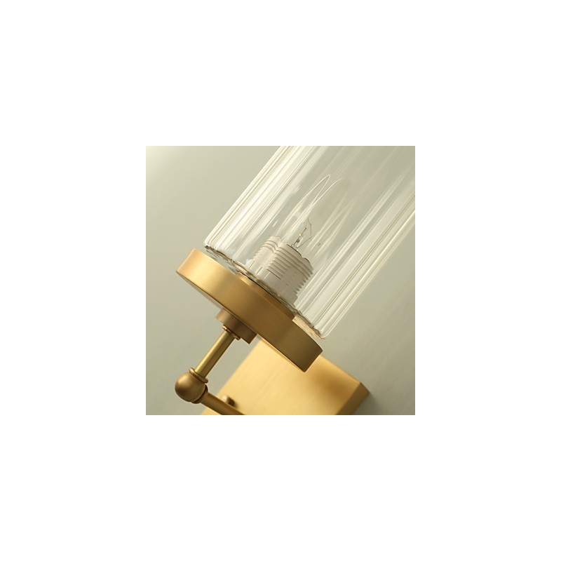 Aplique de pared de latón clásico tradicional de estilo campestre para iluminación ascendente de estilo mini.