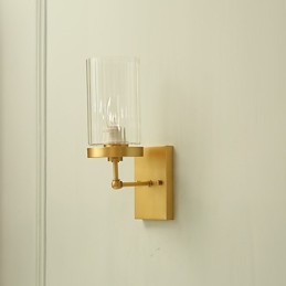 Aplique de pared de latón clásico tradicional de estilo campestre para iluminación ascendente de estilo mini.