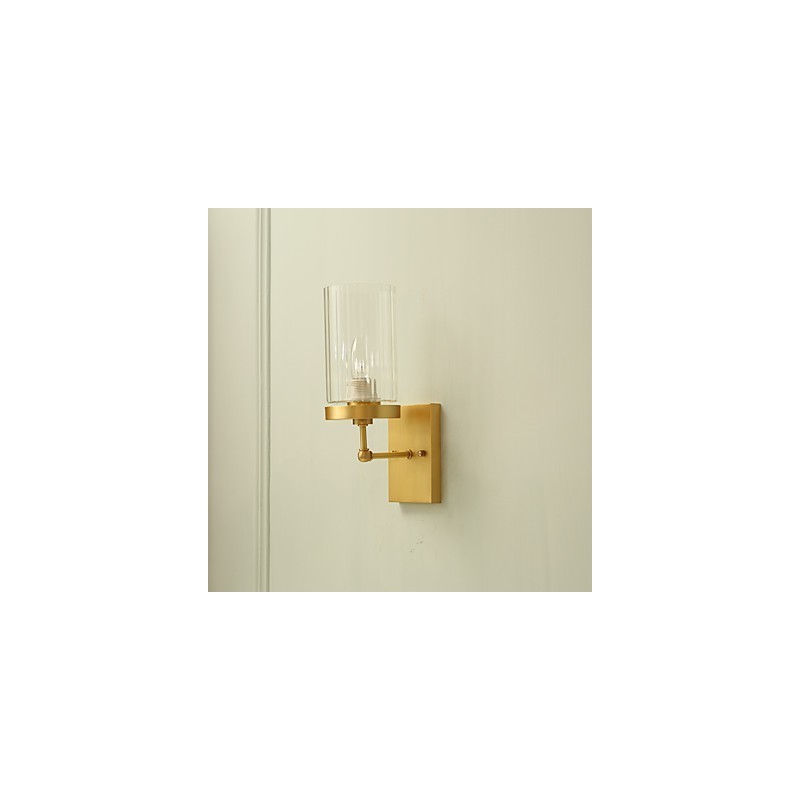 Aplique de pared de latón clásico tradicional de estilo campestre para iluminación ascendente de estilo mini.