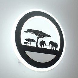 Lámpara de pared redonda de acrílico para dormitorio, lámpara de pasillo moderna original, lámpara de entrada