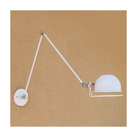 Aplique de pared con luz ambiental y protección ocular con brazo oscilante estilo mini, con pintura rústica vintage sencilla Aplique de pared con luz ambiental y protección ocular con brazo oscilante estilo mini, con pintura rústica vintage sencilla
