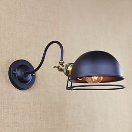 Apliques de pared con luz descendente de estilo mini con protección ocular, con pintura retro de estilo campestre simple.