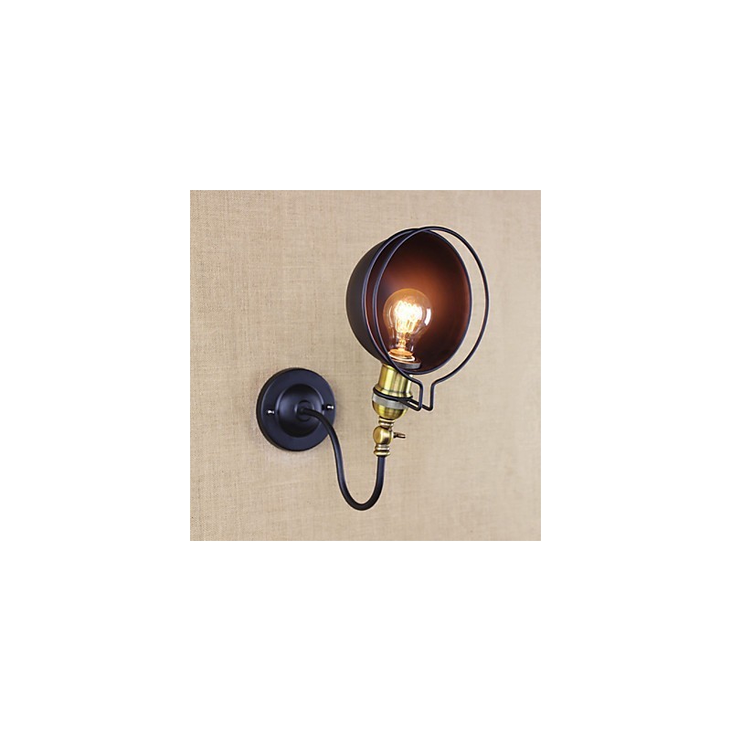 Apliques de pared con luz descendente de estilo mini con protección ocular, con pintura retro de estilo campestre simple.