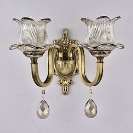 Aplique de pared estilo rústico de latón estilo Lodge para iluminación ascendente de estilo mini.