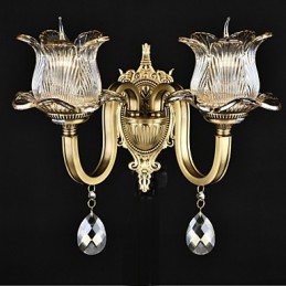 Aplique de pared estilo rústico de latón estilo Lodge para iluminación ascendente de estilo mini.