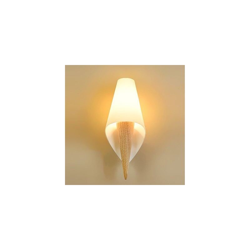 Apliques de pared con luz ambiental de estilo rural sencillo para proteger los ojos, lámpara de pared cálida de estilo europeo para dormitorio.