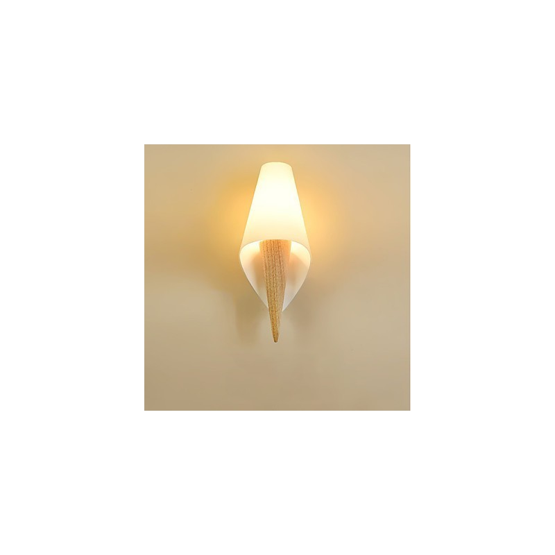 Apliques de pared con luz ambiental de estilo rural sencillo para proteger los ojos, lámpara de pared cálida de estilo europeo para dormitorio.