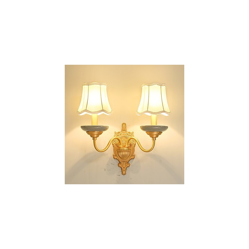 Aplique de pared de latón clásico tradicional de estilo campestre simple para apliques de pared de estilo mini, luz de pared de PU
