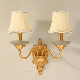 Aplique de pared de latón clásico tradicional de estilo campestre simple para apliques de pared de estilo mini, luz de pared de PU