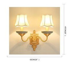 Aplique de pared de latón clásico tradicional de estilo campestre simple para apliques de pared de estilo mini, luz de pared de PU