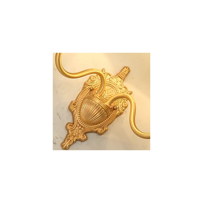 Aplique de pared de latón clásico tradicional de estilo campestre simple para apliques de pared de estilo mini, luz de pared de PU