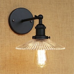 Apliques de pared con luz ambiental y protección ocular de estilo mini con pintura retro campestre