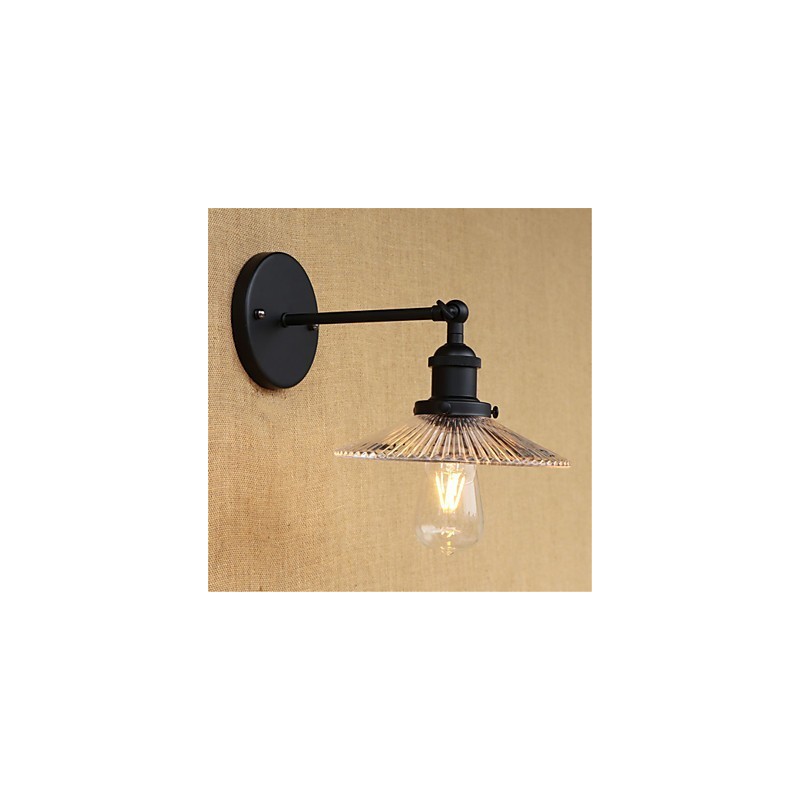 Apliques de pared con luz ambiental y protección ocular de estilo mini con pintura retro campestre