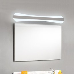 Lámpara de espejo de 10 W de alta calidad, luces de baño de acero inoxidable y acrílico, luces de pared, iluminación de maquillaje