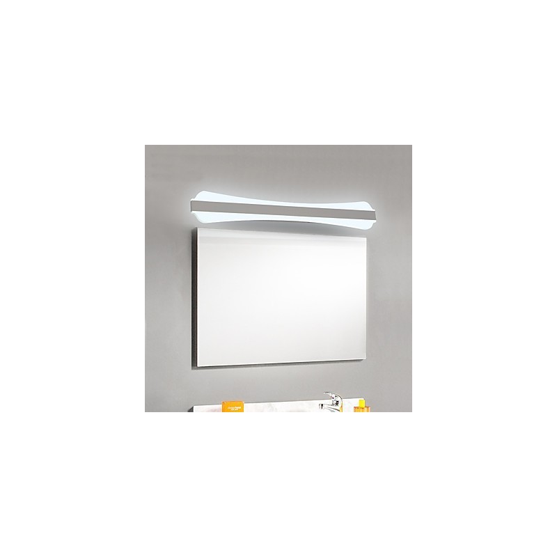 Lámpara de espejo de 10 W de alta calidad, luces de baño de acero inoxidable y acrílico, luces de pared, iluminación de maquillaje