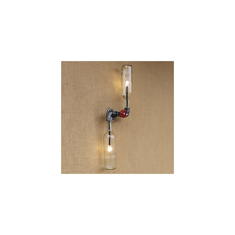 Aplique de pared de latón rústico Lodge para iluminación ambiental.