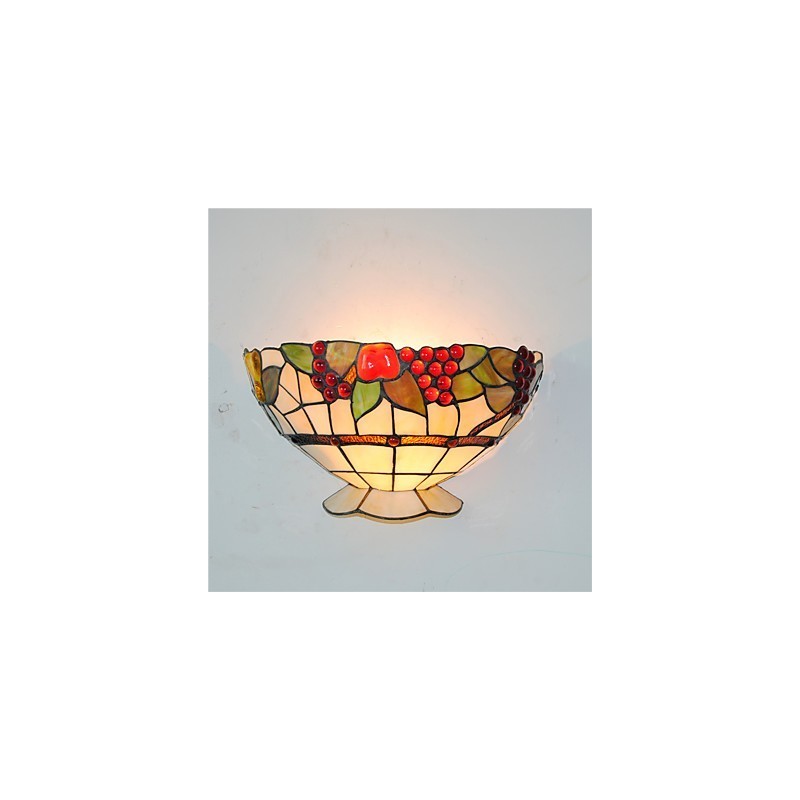 Lámparas de pared estilo retro campestre con pantalla de cristal para sala de estar, dormitorio, restaurante, cafetería, bar, apliques de pared