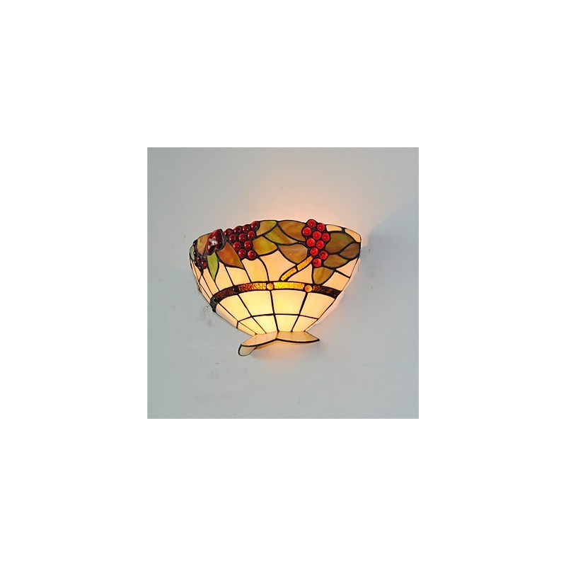 Lámparas de pared estilo retro campestre con pantalla de cristal para sala de estar, dormitorio, restaurante, cafetería, bar, apliques de pared