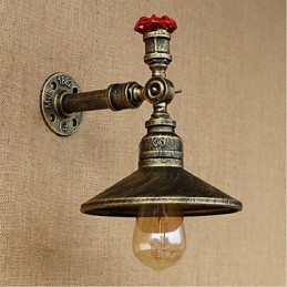 Apliques de pared con luz ambiental con pintura rústica tipo cabaña