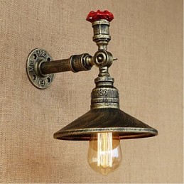 Apliques de pared con luz ambiental con pintura rústica tipo cabaña
