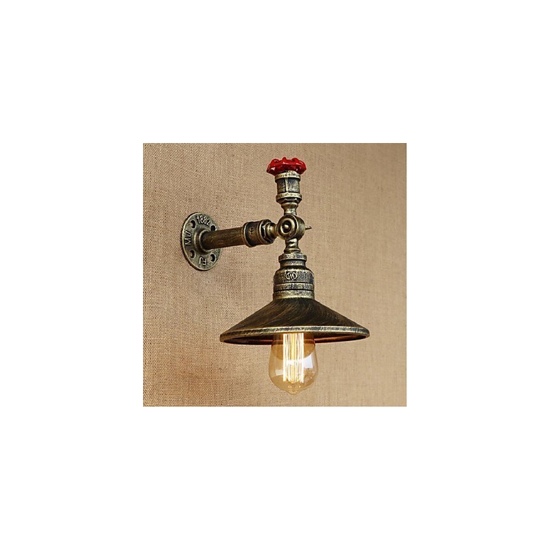 Apliques de pared con luz ambiental con pintura rústica tipo cabaña