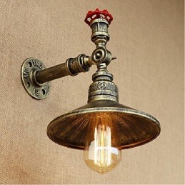 Apliques de pared con luz ambiental con pintura rústica tipo cabaña