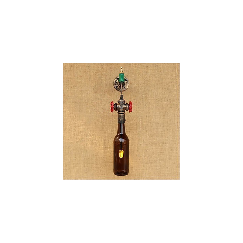 Lámpara de pared moderna y creativa con forma de botella.