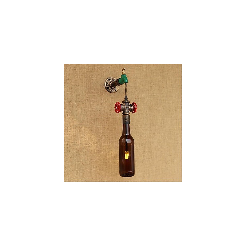 Lámpara de pared moderna y creativa con forma de botella.