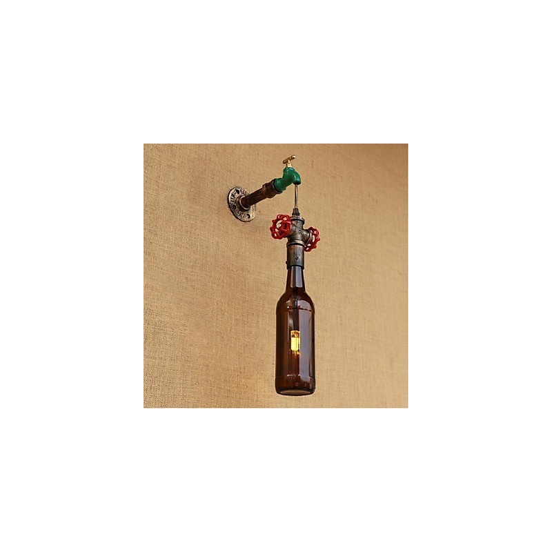 Lámpara de pared moderna y creativa con forma de botella.