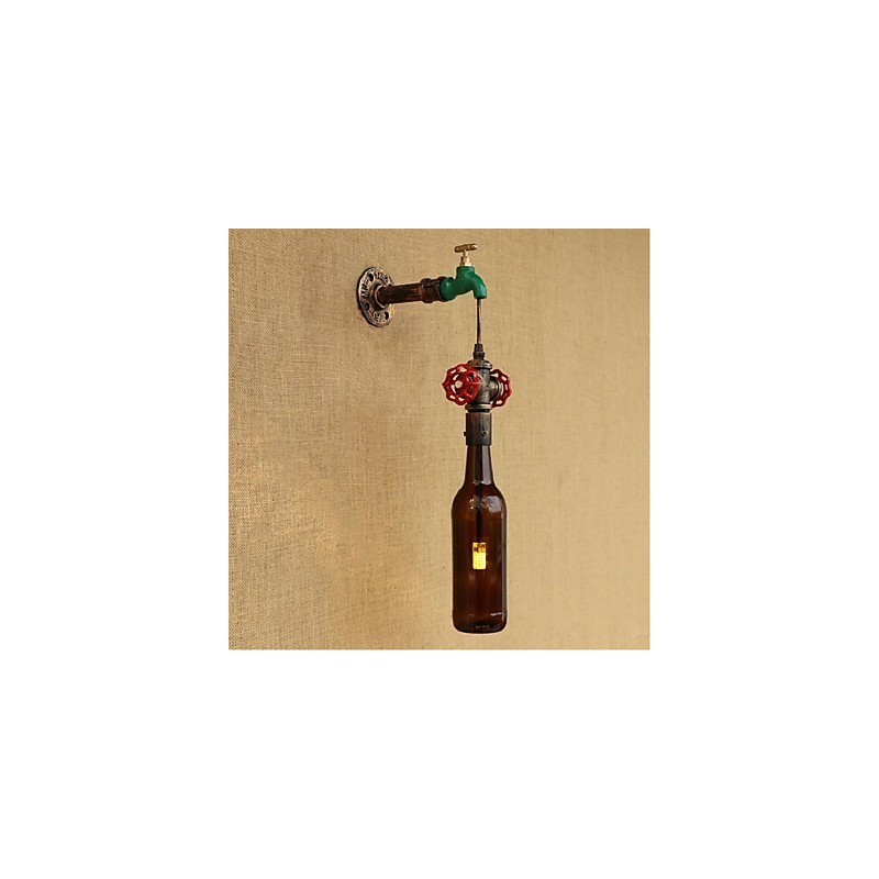 Lámpara de pared moderna y creativa con forma de botella.