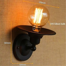 Apliques de pared con luz ambiental de brazo articulado con pintura rústica de estilo campestre