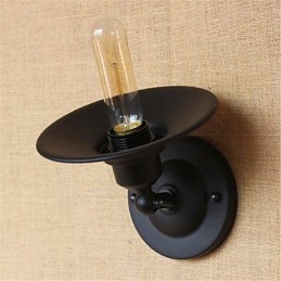 Apliques de pared con luz ambiental de brazo articulado con pintura rústica de estilo campestre