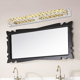 Lámpara de espejo larga de alta calidad para baño, lámpara de pared de metal y cristal.