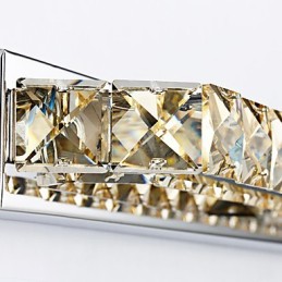 Lámpara de espejo larga de alta calidad para baño, lámpara de pared de metal y cristal.