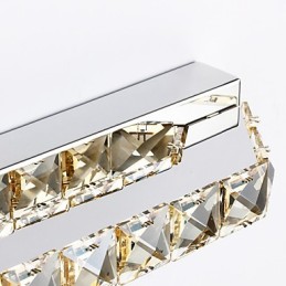 Lámpara de espejo larga de alta calidad para baño, lámpara de pared de metal y cristal.