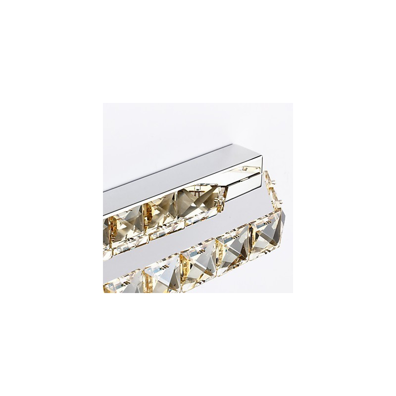 Lámpara de espejo larga de alta calidad para baño, lámpara de pared de metal y cristal.