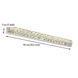Lámpara de espejo larga de alta calidad para baño, lámpara de pared de metal y cristal.