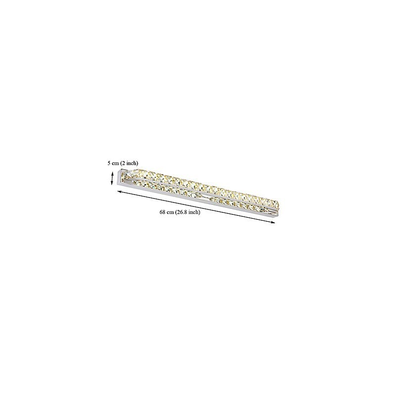 Lámpara de espejo larga de alta calidad para baño, lámpara de pared de metal y cristal.