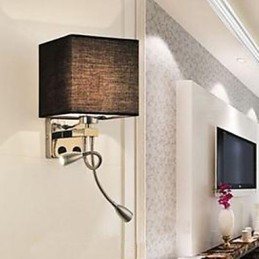 Lámpara de noche moderna con diseño creativo de tela para pasillo y balcón en la habitación de un hotel.