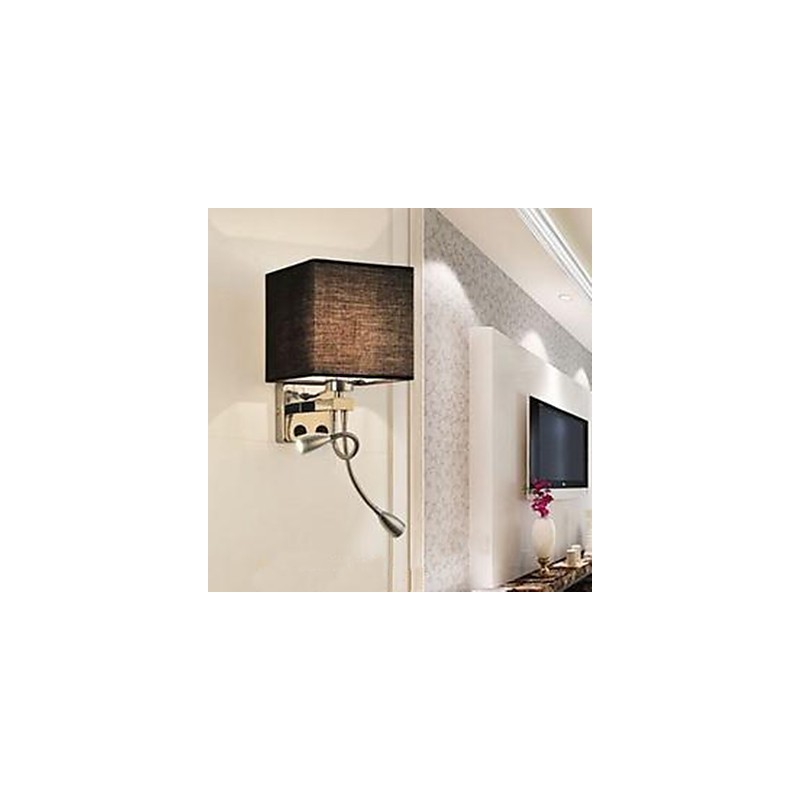 Lámpara de noche moderna con diseño creativo de tela para pasillo y balcón en la habitación de un hotel.