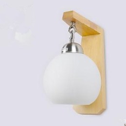 Lámpara de pared de madera con diseño de escalera de estilo japonés para dormitorio y mesita de noche
